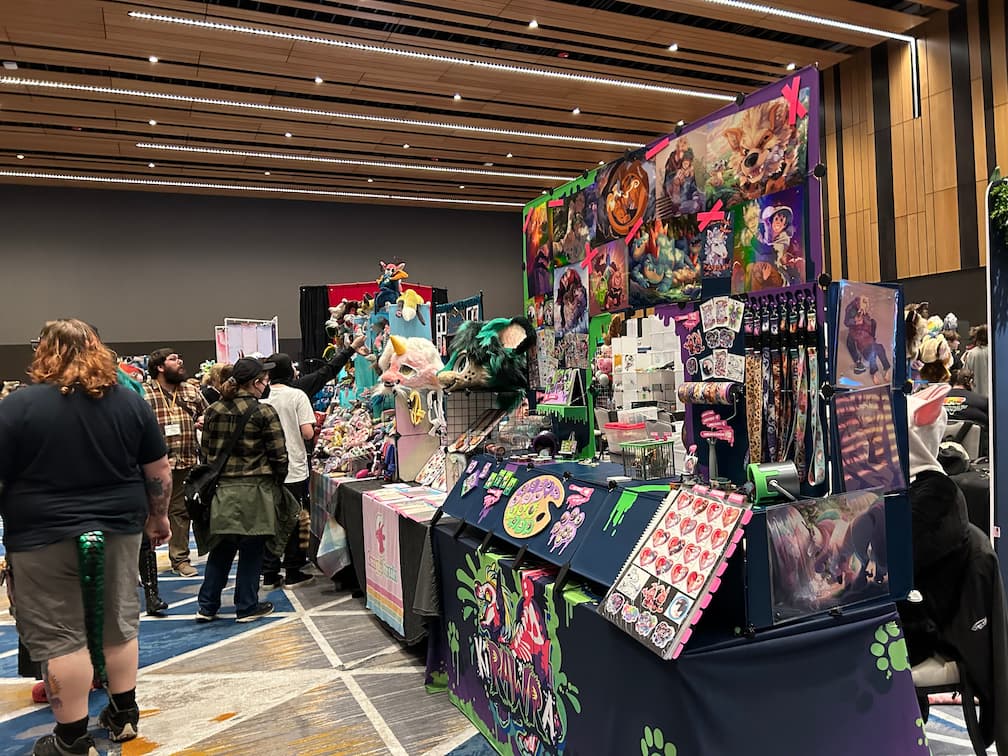 View of the vendor's den